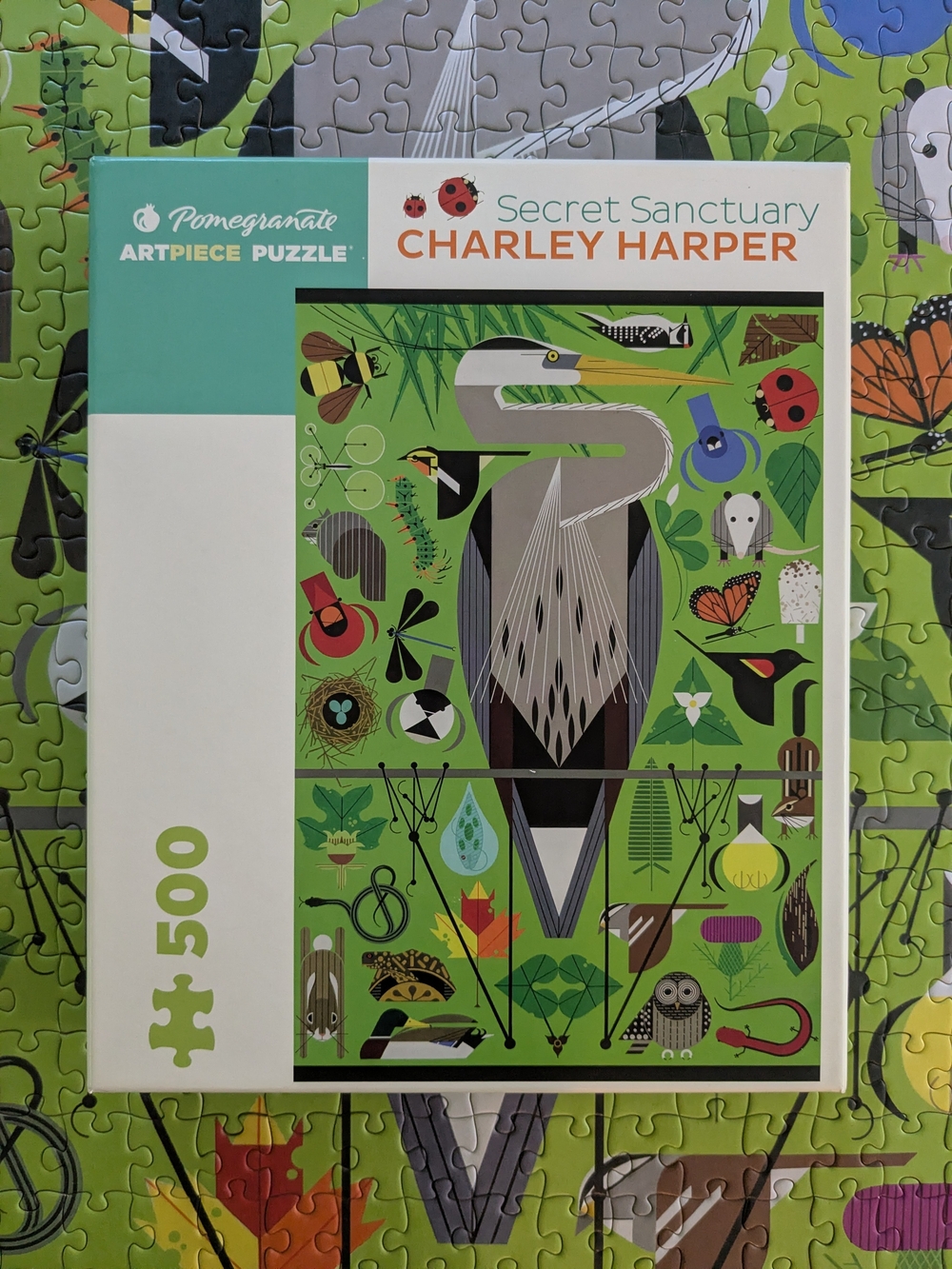 Pomegranate 500 Piece Puzzle - Secret Sanctuary Charley Harper